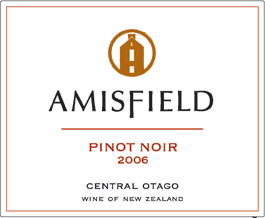 Amisfield Pinot Noir 2006 label
