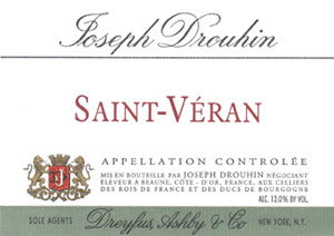Joseph Drouhin Saint-Veran label