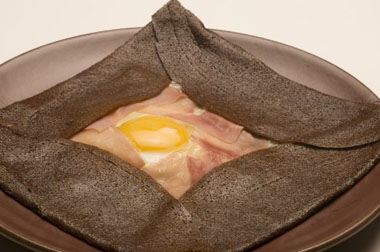 Ham, Gryuere and Fried Egg Galette