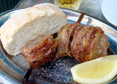 Skewered Lamb Intestines at El Brillante