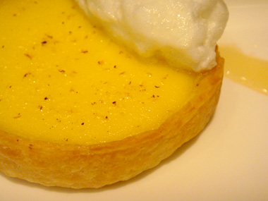 Eggnog tart at Aureole