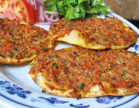 Lahmacun (Turkish-style pizza)