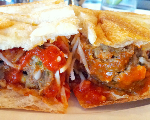 Meatball Parmigiana Sandwich