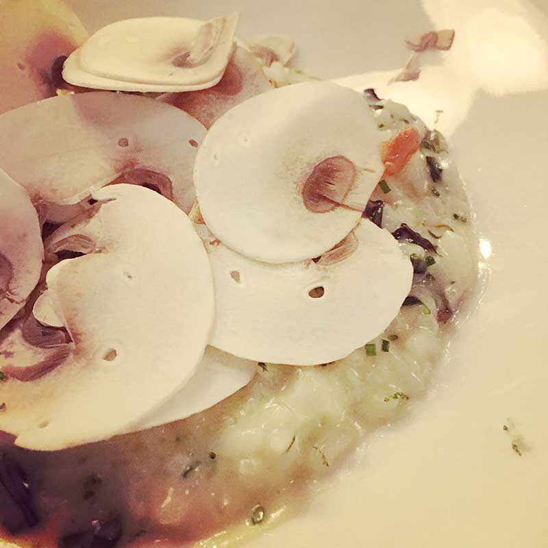 Chanterelle and White Mushroom Risotto at Daalder in Amsterdam